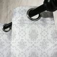 thumbnail image 4 of Ambesonne Grey Grommet Curtain, Damask Victorian Bohemian, 50" x 63", Grey, 4 of 6
