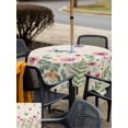 thumbnail image 5 of Outdoor Tablecloth with Umbrella Hole for Patio/Picnic/Party/Camping, Pink Poppy Rustic Waterproof Table Cloth Square Cover Washable, Spring Summer Botanical Butterflies (54"x 54"), 5 of 9