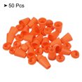 thumbnail image 3 of Unique Bargains Bell End Stopper, Cord Rope Lock for Drawstring Bag, Orange 50 Pack, 3 of 5