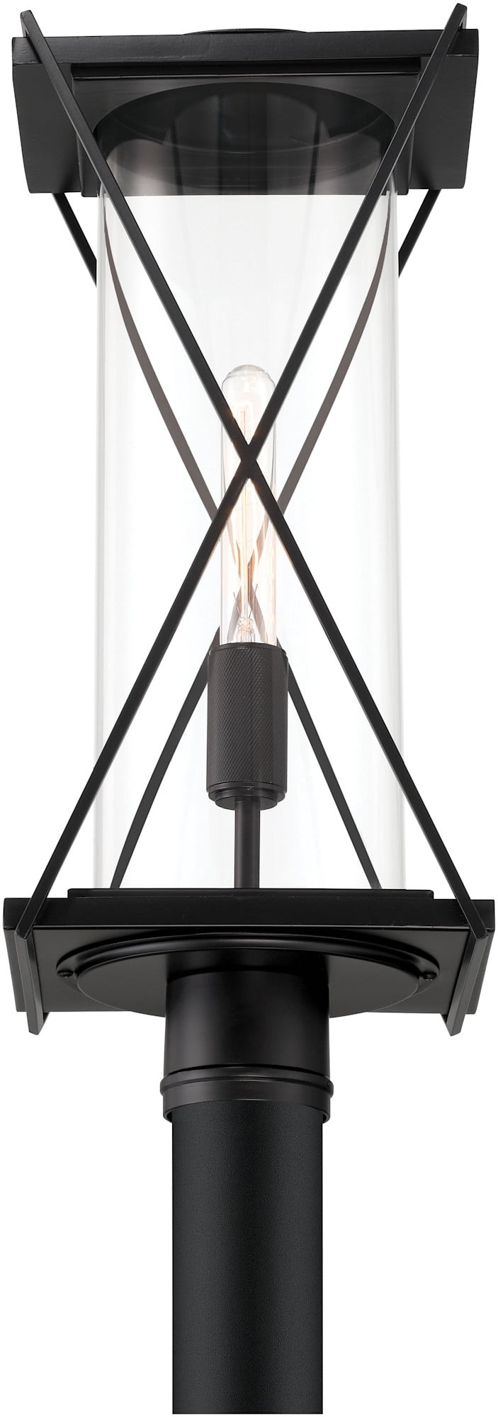 The Great Outdoors 77605 Rockhill 22" Tall Post Light - Dark Matte Black