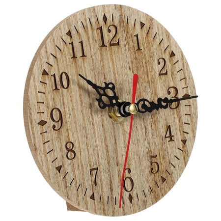 LOLIPPYY Multi Color Retro Digital Wooden Clock for Wall Or Desktop Use with Silent Movement and Vintage Look