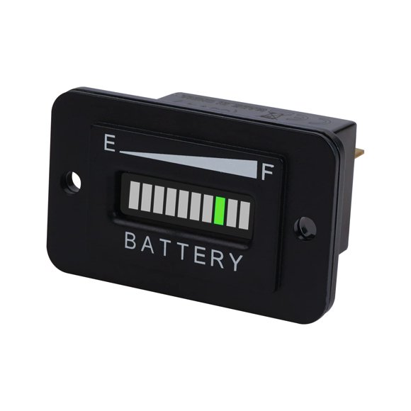Runleader Indicateur de Puissance de Batterie LED 48V, Affichage de Charge et de Décharge de Batterie, Applicable au Chariot de Golf à Batterie au Plomb, Tondeuse à Gazon, Coupe-Feuilles, Véhicule Récréatif, etc.