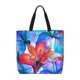 thumbnail image 1 of Disketp Bright Flowers Bolsa Tote de Lona para Mujer, Bolso de Hombro y Cruzado con Cierre de Cremallera, 1 of 7