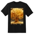 thumbnail image 5 of Plus Size Shirt for Women Black Tops for Women Short Sleeves Shirt for Women Golden Tree (2) T Shirt Crewneck Shirt for Women 4XL, 5 of 5