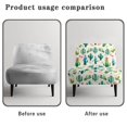 thumbnail image 6 of HELLHERO Easy Care Armless Accent Chair Cover Stain Protection Elastic Bottom Armless Accent Chair Soft Cover for Dining Room, Cacti, 6 of 8