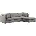 thumbnail image 3 of Meridian Furniture Mackenzie Grey Durable Linen Textured Modular Sectional, 3 of 14