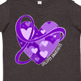 thumbnail image 4 of Inktastic Epilepsy Awareness Purple Ribbon Around Heart Boys or Girls Toddler T-Shirt, 4 of 5