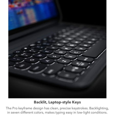 ZAGG - Pro Keys Wireless Keyboard & Detachable Case for Apple iPad Pro 11" (1st, 2nd, 3rd, and 4th gen, iPad Air 6th gen, 11") - Black
