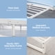 thumbnail image 3 of Cama Full de Metal con Base de Plataforma de 6 Pulgadas – Estructura de Perfil Bajo en Blanco, Soporte de Listones de Acero Estable y Silencioso, Fácil Montaje, Sin Base Adicional, para Dormitorio, 3 of 3