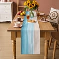 thumbnail image 2 of Blue Coastal Table Runner 90 Inches, Waves Summer Beach Ocean Sea Bed Runner Dresser Scarves Tabletop for Indoor Outdoor Parties/Ceremony/Banquet, 13" x 90", 2 of 9