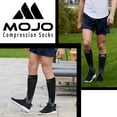 thumbnail image 6 of Mojo Mens Compression Stockings 20-30mmHg for Sport & Travel - Black, Medium, 6 of 9