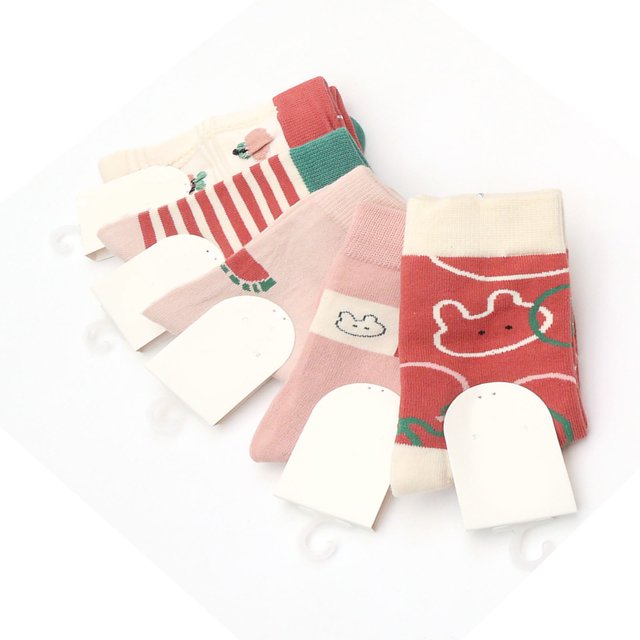 10 Pares de Calcetines de Media Pantorrilla para Niñas Algodón Peinado Suave Engrosado Protección Integral Calcetines Lindos para Niños para Otoño Invierno de 3 a 5 Años