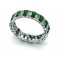 thumbnail image 6 of HeartsAndYou 3ct Natural Green Emerald & Moissanite Eternity Band 100% 14k SOLID White Gold, 6 of 9
