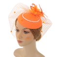 thumbnail image 3 of s sombrero disfraz sombrero hilo accesorios para el cabello para cóctel Cosplay decoración naranja Colco sombrero tocado, 3 of 6