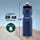Water Bottles with Push Cap 28 oz. Set of 6, Bulk Pack - Reusable, Great for Gym, Hiking, Cycling, School - Navy Blue