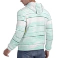 thumbnail image 6 of Goofa Flowers And Turquoise Wooden for Men's Hooded Sweatshirt - Lightweight Pullover Hoodie with Kangaroo Pocket, Perfect for Everyday Wear-Large, 6 of 7