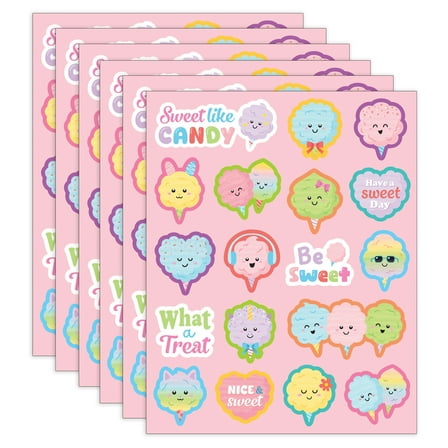 Teacher Created Resources Cotton Candy Smelly Stickers, 108 Per Pack, 6 Packs