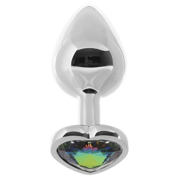 Booty Sparks Rainbow Prism Heart Plug in Medium