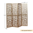 thumbnail image 6 of Roundhill Furniture Giyano 4 Panel Wood Frame Room Divider, 70.3" Tall, Gold, 6 of 6