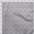 thumbnail image 4 of oneOone Viscose Chiffon Dusty Blue Fabric Leaves Craft Projects Decor Fabric Printed By The Yard 42 Inch Wide, 4 of 5