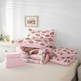thumbnail image 6 of Castle Fairy Boys Girls Football Print Twin Bedding Sets 7-Piece,Kawaii Pink Ribbon Bow Bedding Comforter Set Microfiber,Sport Rugby Gamer Breathable Sheet Sets,Super Cozy Room Decor,Reversible, 6 of 8