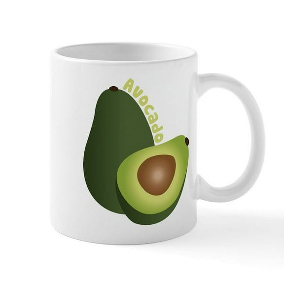 CafePress - Avocado Mugs - 11 oz Ceramic Mug - Novelty Coffee Tea Cup