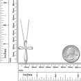 thumbnail image 6 of Gem Stone King 925 Silver and 10K Yellow Gold Sky Blue Aquamarine and White Lab Grown Diamond Pendant Necklace for Women | 0.38 Cttw | Gemstone March Birthstone | Round 4MM | With 18 inch Chain, 6 of 6