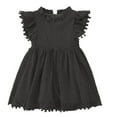 thumbnail image 2 of KYAIGUO Toddler Baby Girls Elegant Lace Pom Pom Dress Infant Sleeveless Swing Birthday Party Princess Gowns Dresses for 6M-6T, 2 of 11