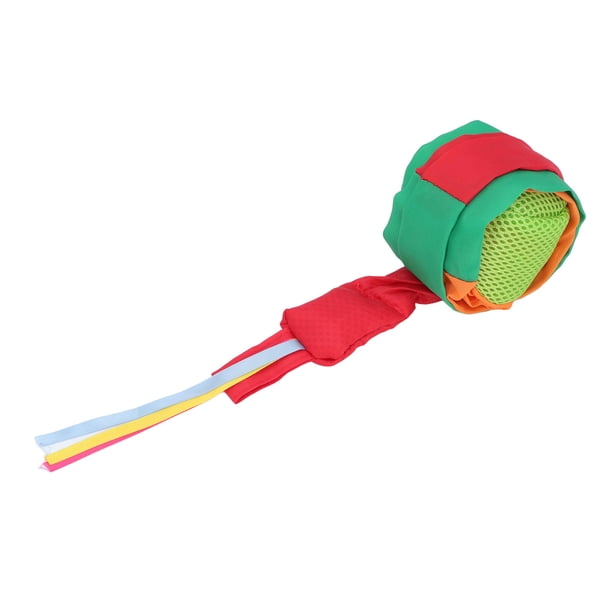 Tail Throw Ball Cats Bola de Sensorial Toy Toy Doble Mesh Mesh Algodón Olginado Para Niños Juego Al Aire Estrés Mano Ojo de Ojo
