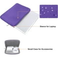 thumbnail image 2 of Mosiso 13.3 inch Laptop Sleeve for MacBook Pro 14 inch M4 M3 M2 M1 Lenovo Dell HP Asus Acer, Protective Neoprene Notebook Bag with Small Case, Ultra Violet, 2 of 5