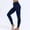 Navy, variant on Qulqfy Women's Leggings Yoga Fleece Lined Green Compression Warm High Waisted Winter Tummy Control Leggings Track Pants Women L