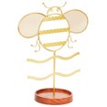 thumbnail image 2 of Neinkie Jewelry Display Stand Exquisite Decorative Space-saving Cat Ear Wrought Iron Earrings Necklace Grid Storage Rack for Bathroom, 2 of 8