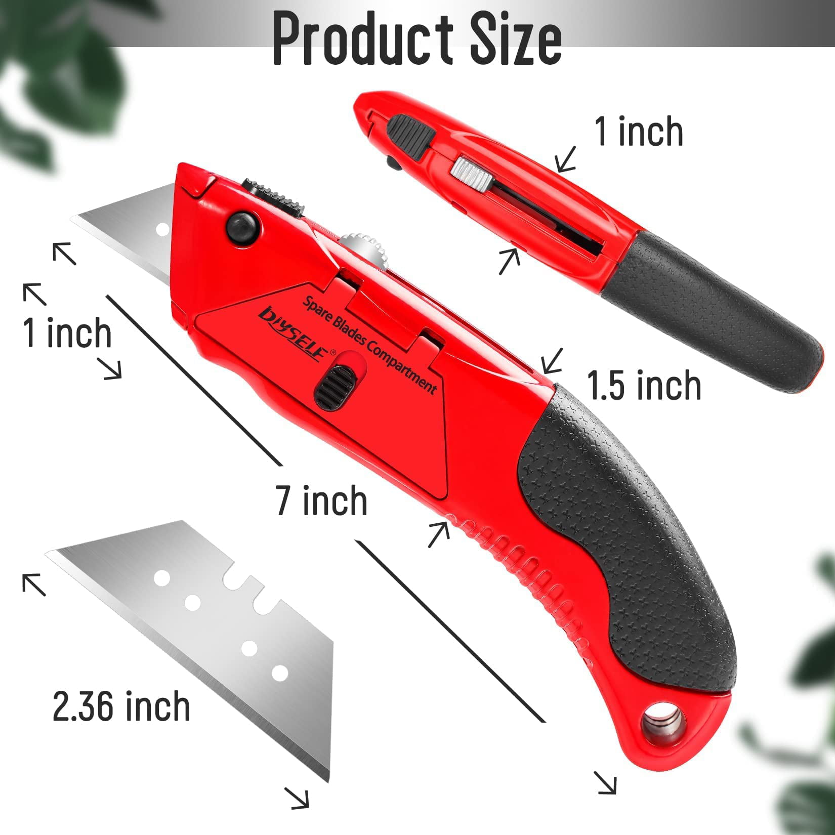 DIYSELF 4 Pack Box Cutter, Box Cutter Retractable for Cardboard, Papers and  Plastics. 18mm and 9mm Utility Knife, Razor Knife, Portable Utility Knives  Efficient for DIY and Work Use, Retractable Knife 