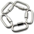 thumbnail image 1 of 5 Pieces of M6 Stainless Steel Quick Link D-Shaped Snap Hook Chain Links, 1 of 5