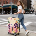 thumbnail image 5 of Stretch Luggage Cover XL(29-32in)– Elastic Travel Suitcase Protector with Handle Openings & Bottom Closure, Washable Polyester Spandex Suitcases Cover, Butterfly Floral Print, 5 of 5