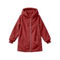 thumbnail image 7 of Toddler Girls Fuzzy Fleece Jacket Zip Up Hoodie Long Sleeve Fluffy Teddy Bear Coat Warm Fall Winter Outerwear with Pockets Casual Loose Fit Sweaters for Teens Youth, Size 5-6, 7 of 7