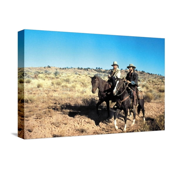 Art.com The Outlaw Josey Wales, Chief Dan George, Clint Eastwood, 1976 Stretched Canvas Print Wall Art, 18" x 12"