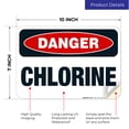 thumbnail image 2 of Danger Chlorine Sign, OSHA Danger Sign,, 2 of 8