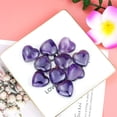 thumbnail image 6 of NOGIS 20 PCS Heart Crystals Natural Healing Crystal Polished Pocket Stones Mini Cute Palm Love Gemstones Set Reiki Energy Balancing Meditation Valentine's Day Gift (Purple), 6 of 7