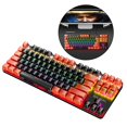 thumbnail image 1 of Mini mecánico con cable de 87 con retroiluminación LED fantasma para computadora, computadora portátil Negro Naranja 1 Yotijar teclado de la computadora portátil, 1 of 10