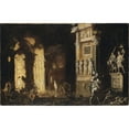 thumbnail image 2 of François de Nomé 14x11 Black Ornate Wood Framed Double Matted Museum Art Print Titled: The Burning of Troy with the Flight of Aeneas and Anchises, 2 of 5
