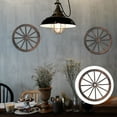 thumbnail image 6 of Chidian Wooden Wagon Wheel Decor Vintage Wood Wheel Hanging Decoration Wagon Wheel Wall Art, 6 of 10