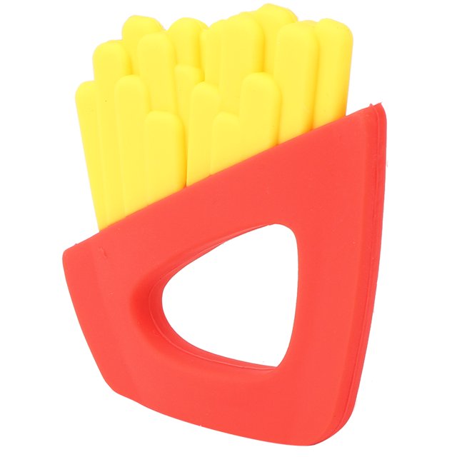 Juguete mordedor, juguete para morder con forma de papas fritas para bebés, juguete para morder para niños, rendimiento finamente ajustado