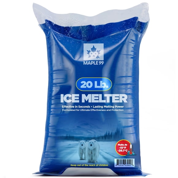 Bolsa Ice Melt Maple99 Polar Express de 9 kg, más segura para hormigón