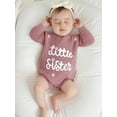 thumbnail image 5 of BemeyourBBs Baby Girl Sweater Romper Round Neck Long Sleeve Knit Jumpsuit, 5 of 9
