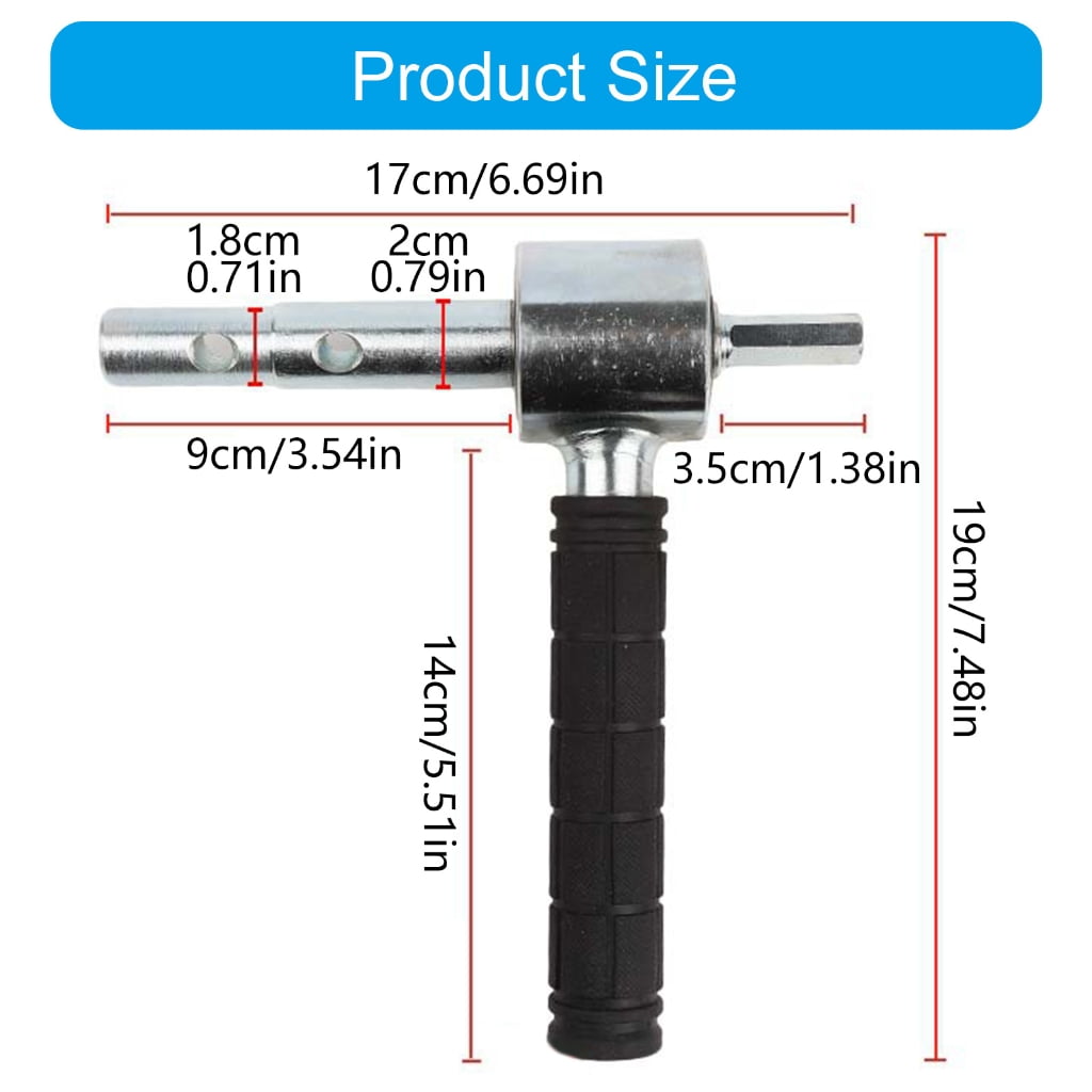 MOMOJIA Ice Fishing Drill Bit Adapter Handle Converters for 18mm 20mm Ice Auger Camping