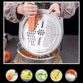 thumbnail image 4 of Gradientiscolor Germany Multifunctional Stainless Steel Basin, Multifunction Stainless Steel Basin, Stainless Steel Shredding & Drainage Chopping Basin with Grater,Strainer and Drain Baske (11.02in), 4 of 7