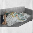thumbnail image 6 of Bicycle Soft Flannel Fleece Throw Blanket, Vintage Summer Bike a Floral Bouquet Vehicle for Transport Illustration, Cozy Plush for Indoor and Outdoor Use, 50" x 60", Turquoise Yellow, by Ambesonne, 6 of 6