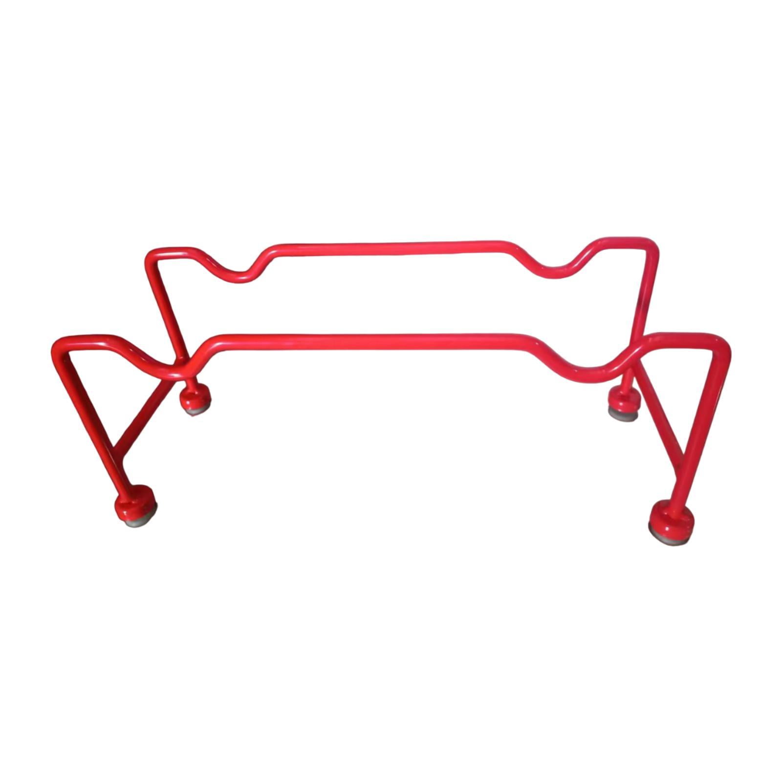 funtasica Dumbbell Rack Dumbbell Weight Rack Convenient Fitness Equipment Accessories Weight Storage Barbell Storage Stand for Home Gym Red