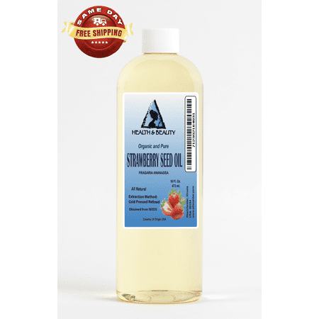 Strawberry seed oil refined organic by HEALTH & BEAUTY 100% pure natural 16 oz